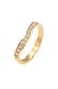 Ring Diamanten (0.15 ct) V-Form Verlobung 925 Silber Gold