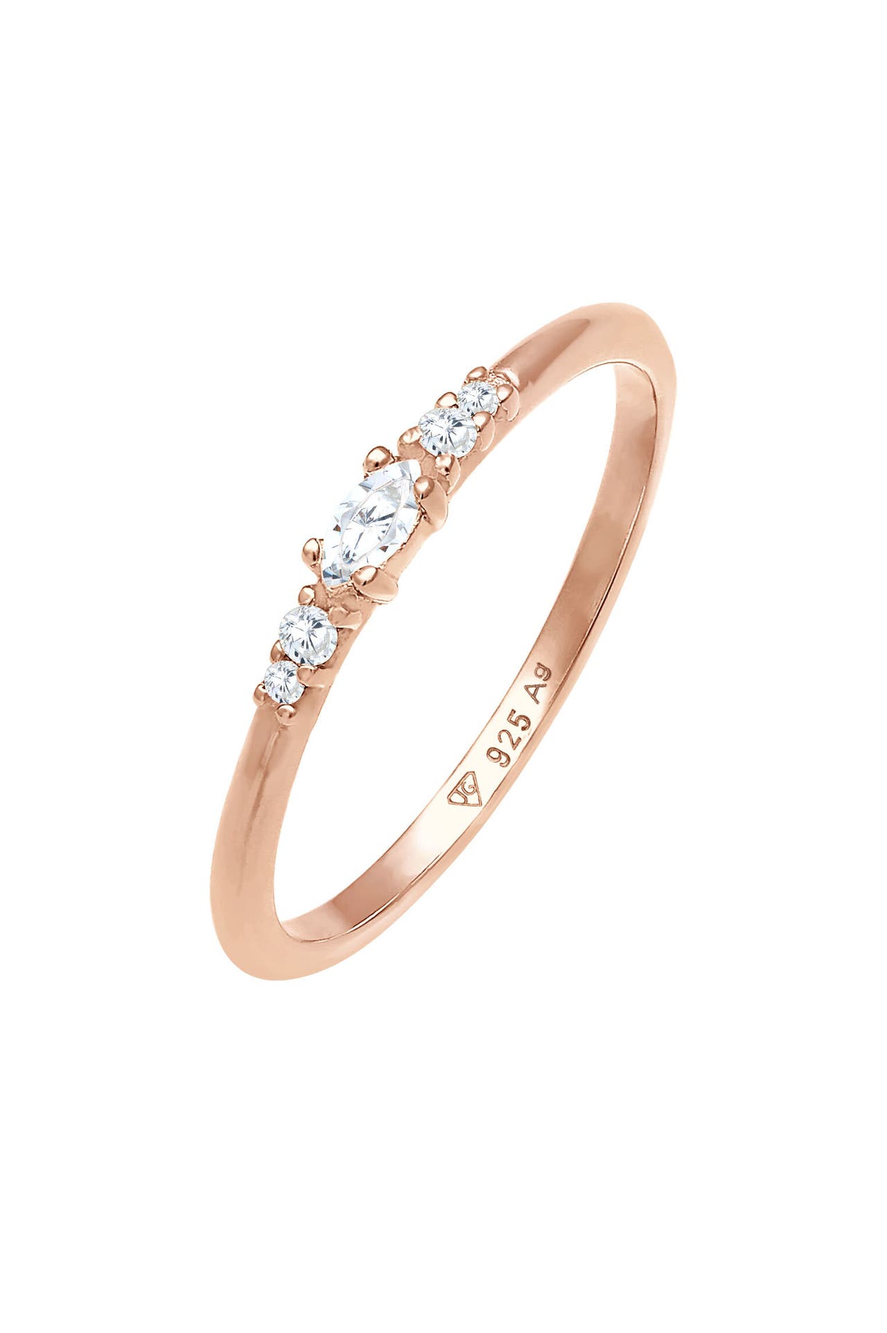 ELLI Ring Zirkonia Verlobung 925 Silber roségold, Bild 1