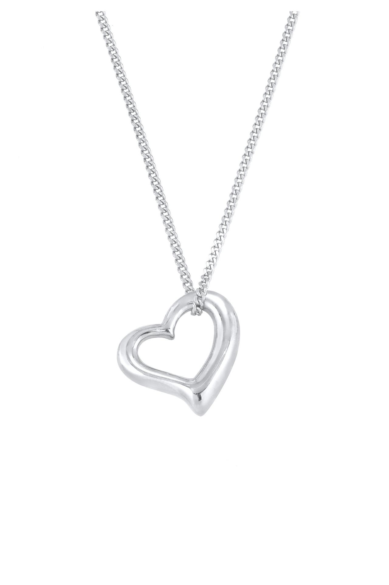 ELLI Kette Herz Basic Cut Out 925 Silber Silber, Bild 1