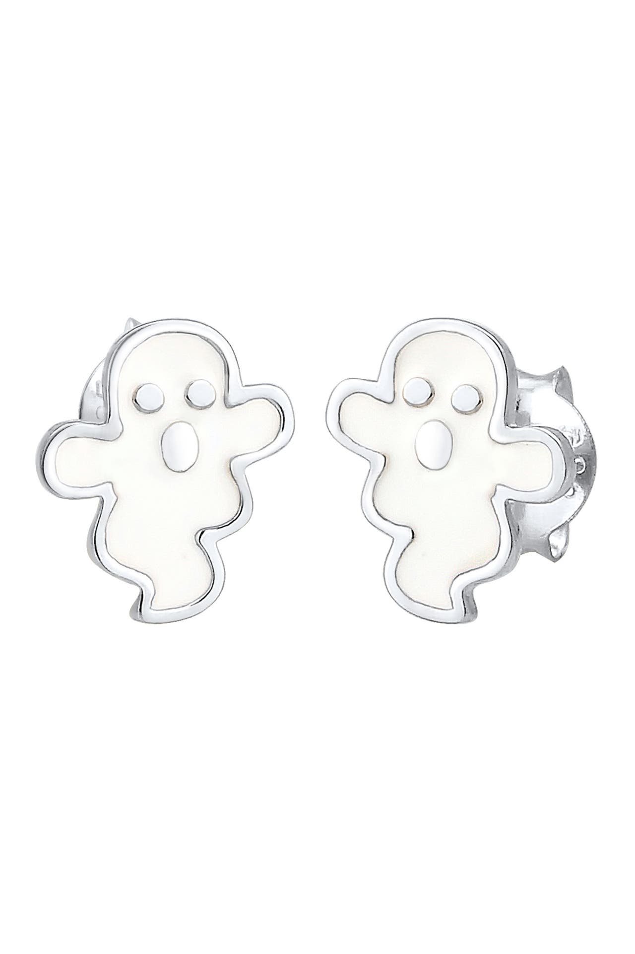 ELLI Ohrringe Ohrstecker Geist Halloween Emaille 925 Sterling Silber, Bild 1