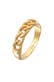 Ring Bandring Knoten Panzerketten Look 925 Silber Gold