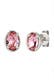 Ohrringe Ohrstecker Oval Rosa 925 Sterling Silber, mit Kristallen von Swarovski® Silber