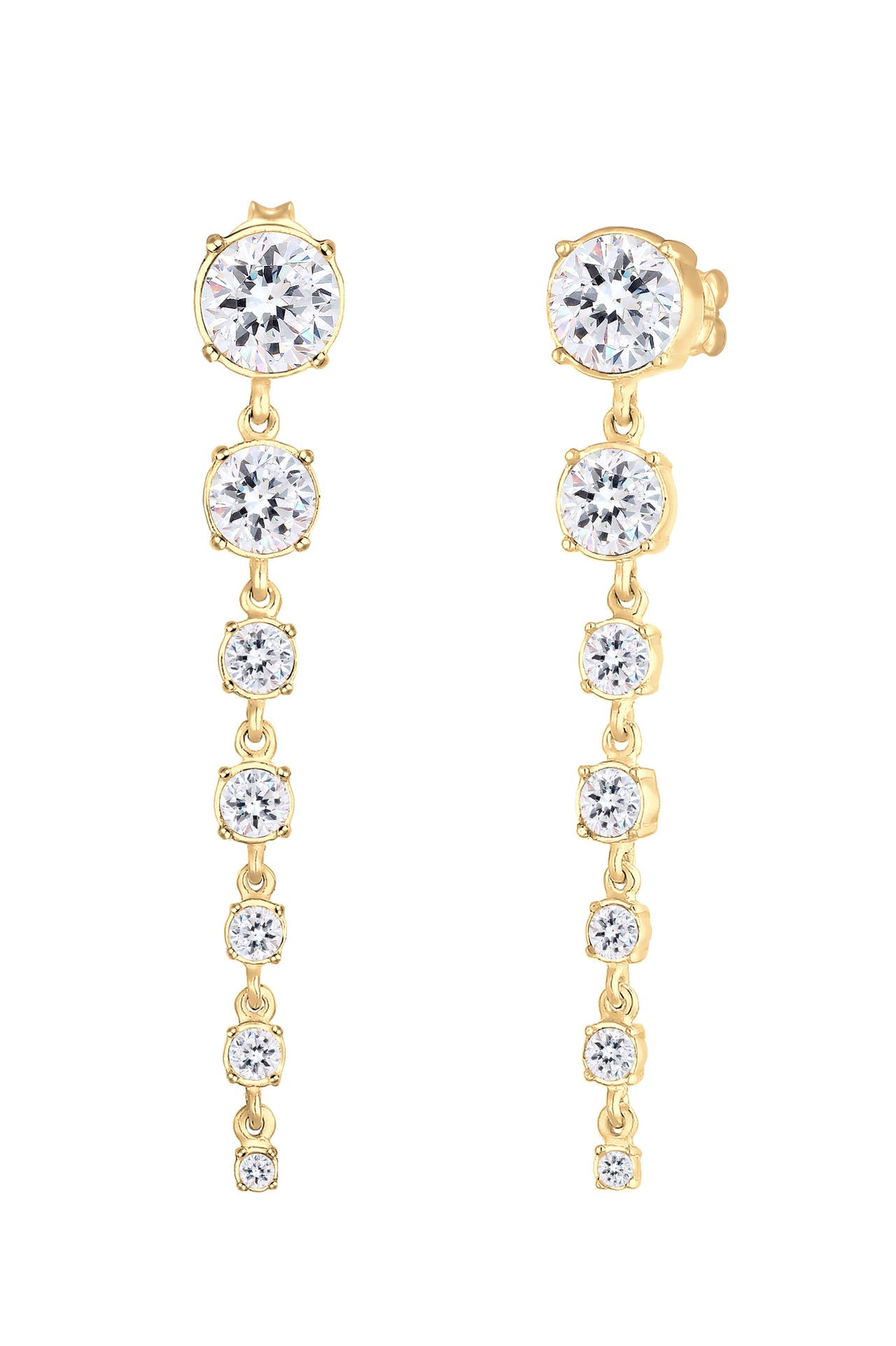 ELLI PREMIUM Ohrringe Ohrhänger Edel 925 Silber, mit Kristallen von Swarovski® Weiß, Bild 1