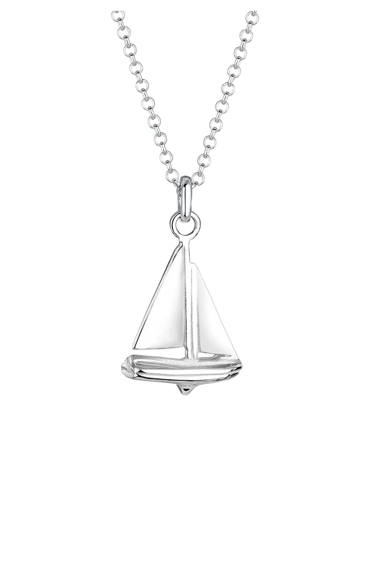 ELLI Kette Erbskette Segelboot Anhänger Maritim 925 Silber Silber, Bild 1