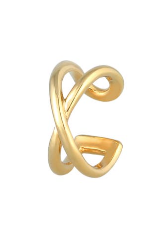 ELLI Ohrringe Single Earcuff Klemme X-Design 925 Silber Gold