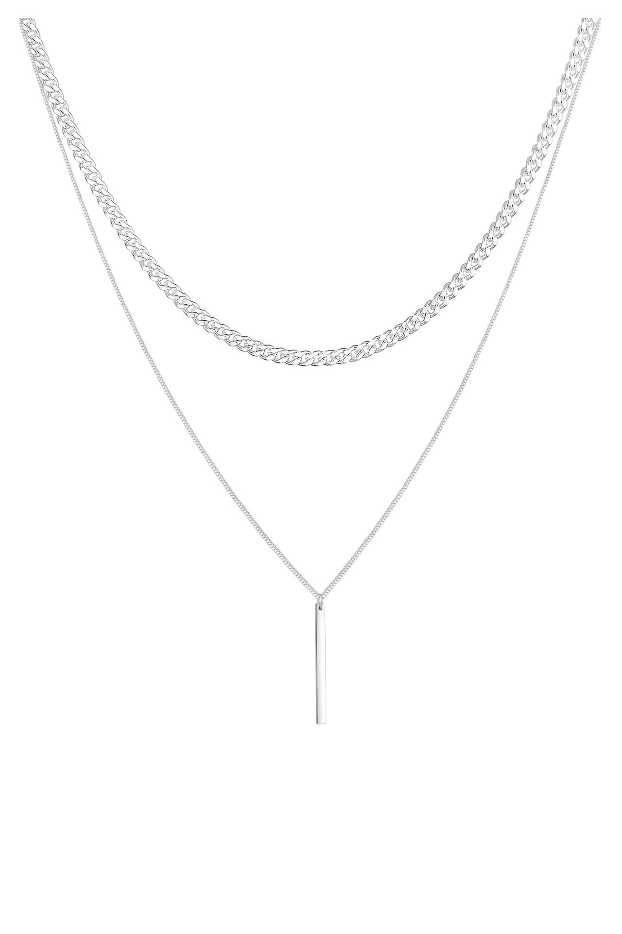 ELLI PREMIUM Kette Halskette Layer 925 Sterling Silver Silber, Bild 1