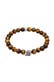 Armband Tigerauge Totenkopf Bead Steinarmband 925 Silber Braun