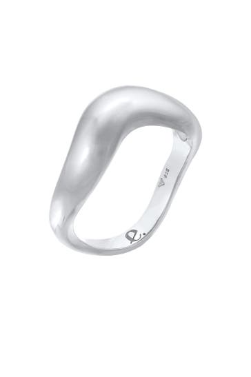 ELLI PREMIUM Ring Organic Wellen Trend 925 Silber Silber