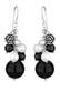Ohrringe Elli Ohrringe Rose Onyx Muschelkernperlen 925 Sterling Silber Schwarz