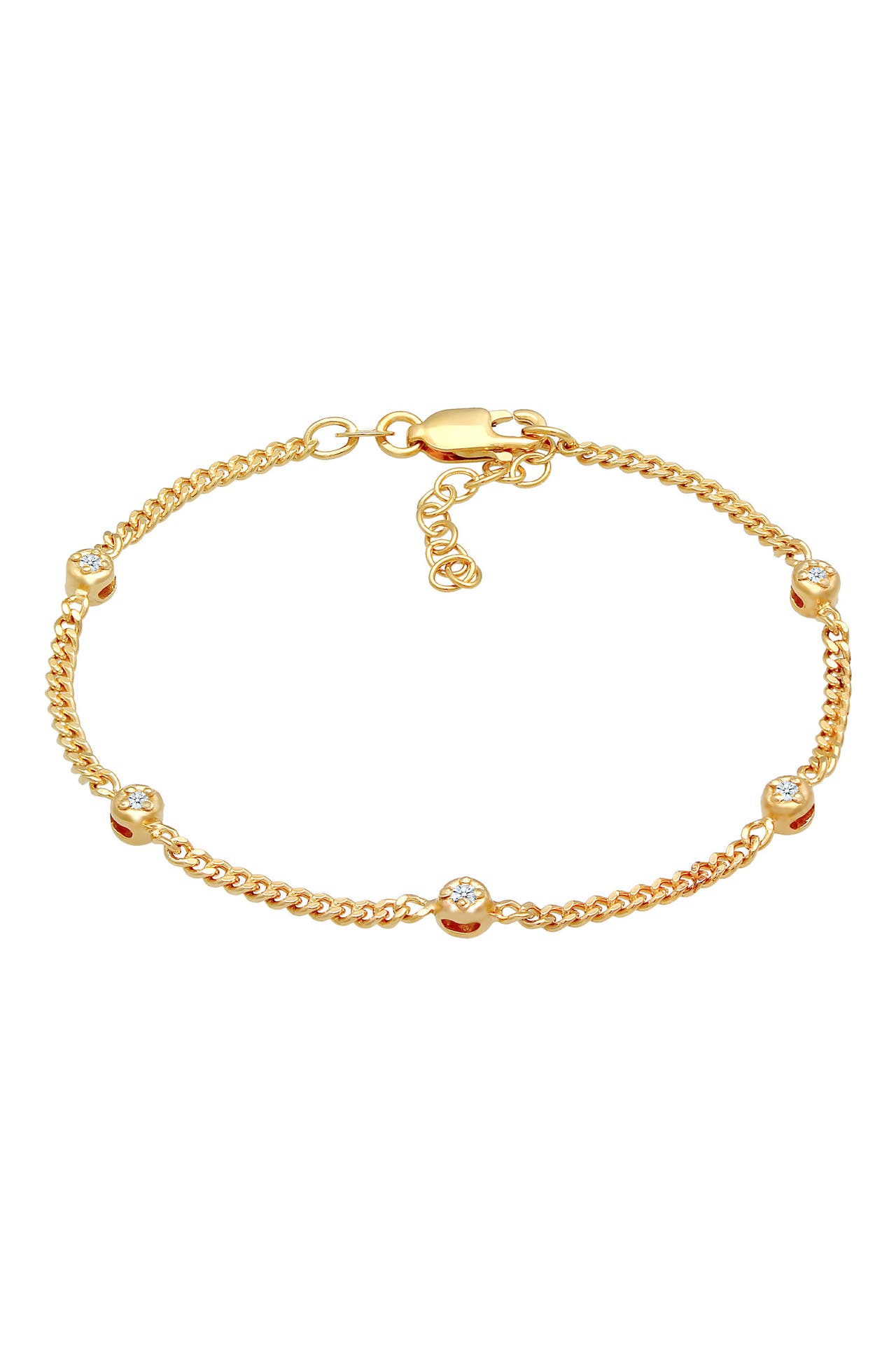 ELLI DIAMONDS Armband Diamant Elegant Klassik (0.075 ct) 925er Silber Gold, Bild 1