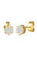 Ohrringe Ohrstecker Diamant Weiß Brillantschliff (0.024 ct) 585 Gelbgold Gold