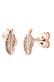 Ohrringe Ohrstecker Feder hippie 925 Sterling Silber Rosegold
