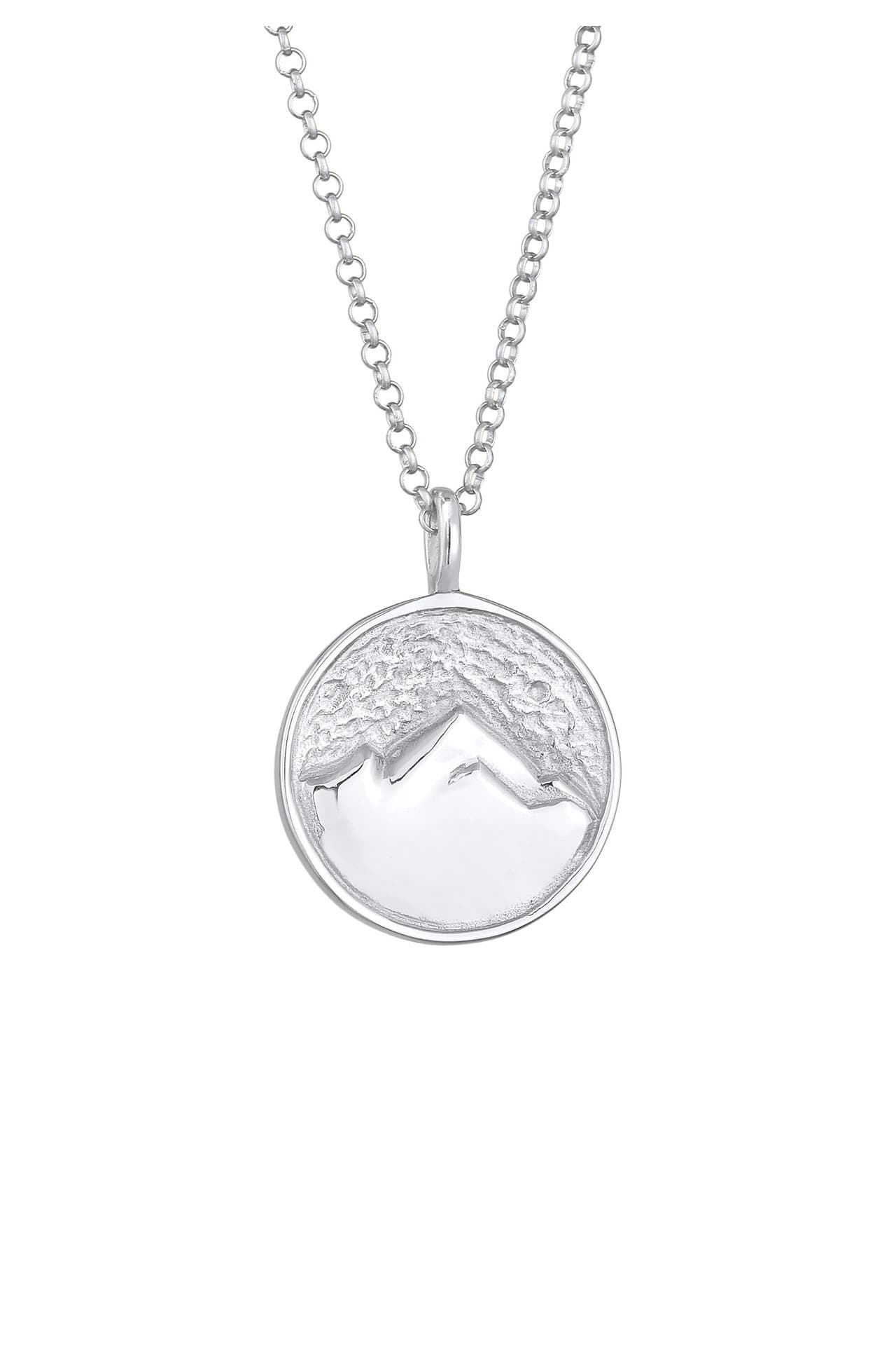 ELLI Kette Elli Halskette Münze Berge Alpen Mountain 925 Silber Silber, Bild 1