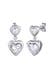 Ohrringe Herz Zirkonia Weiß 925 Sterling Silber Silber