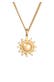 Kette Sonne Strahlend 925 Silber Gold