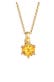 Kette Citrin Solitär Klassik 925 Silber Gold