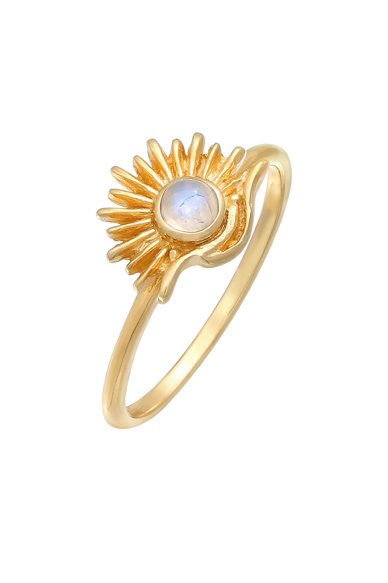 ELLI Ring Elli Mondstein Sonne Boho Style 925 Silber Gold, Bild 1