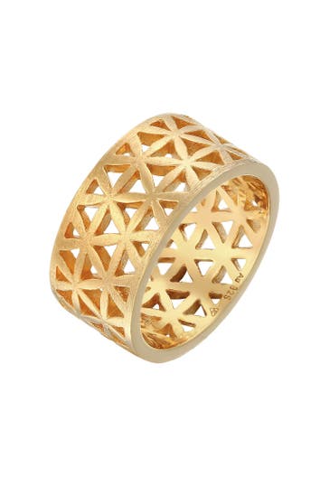 ELLI Ring Bandring Lebensblume gold