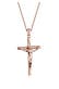 Kette mit Anhänger Kreuz Jesus Kruzifix Schmuck Geschenk 925 Silber Rosegold
