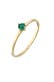 Ring Synthetischer Smaragd Solitär 375er Gelbgold Gold