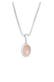 Kette Basic Rosa Quarz Edelstein 925 Sterling Silber Silber