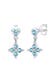 Ohrringe Kinder Blume Blau 925 Silber, mit Kristallen von Swarovski®