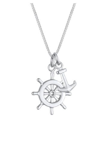 ELLI Kette Steuerrad Anker 925 Sterling Silber Silber