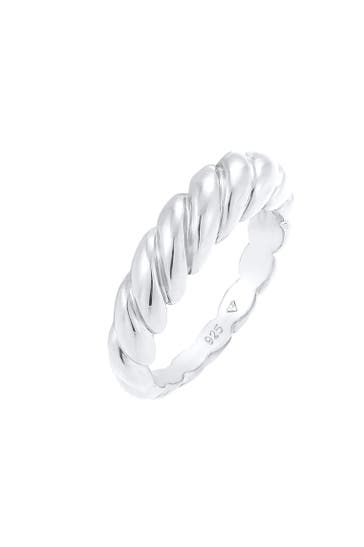 ELLI Ring Twisted Gedreht Bandring 925 Silber Silber