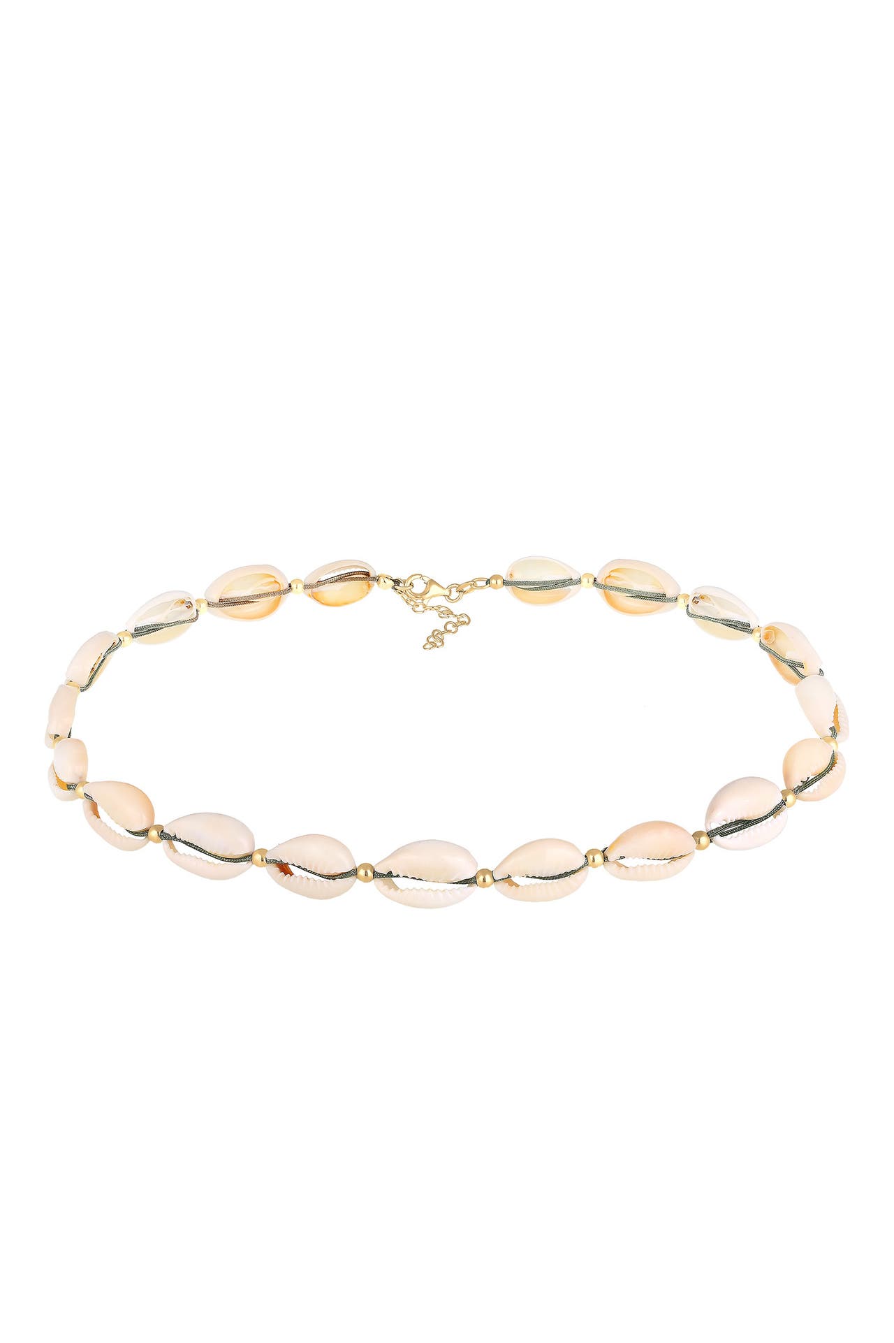 ELLI Kette Choker Kauri Muscheln Beach 925 Silber vergoldet Gold, Bild 1