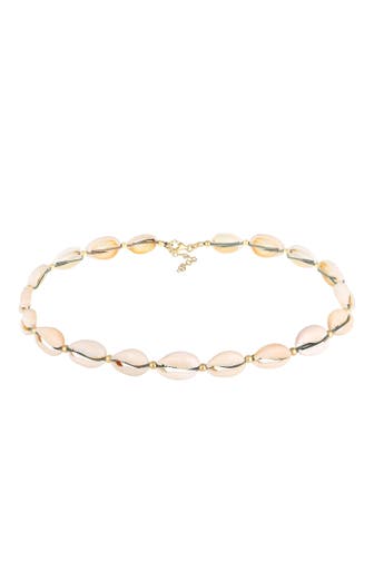 ELLI Kette Choker Kauri Muscheln Beach 925 Silber vergoldet Gold