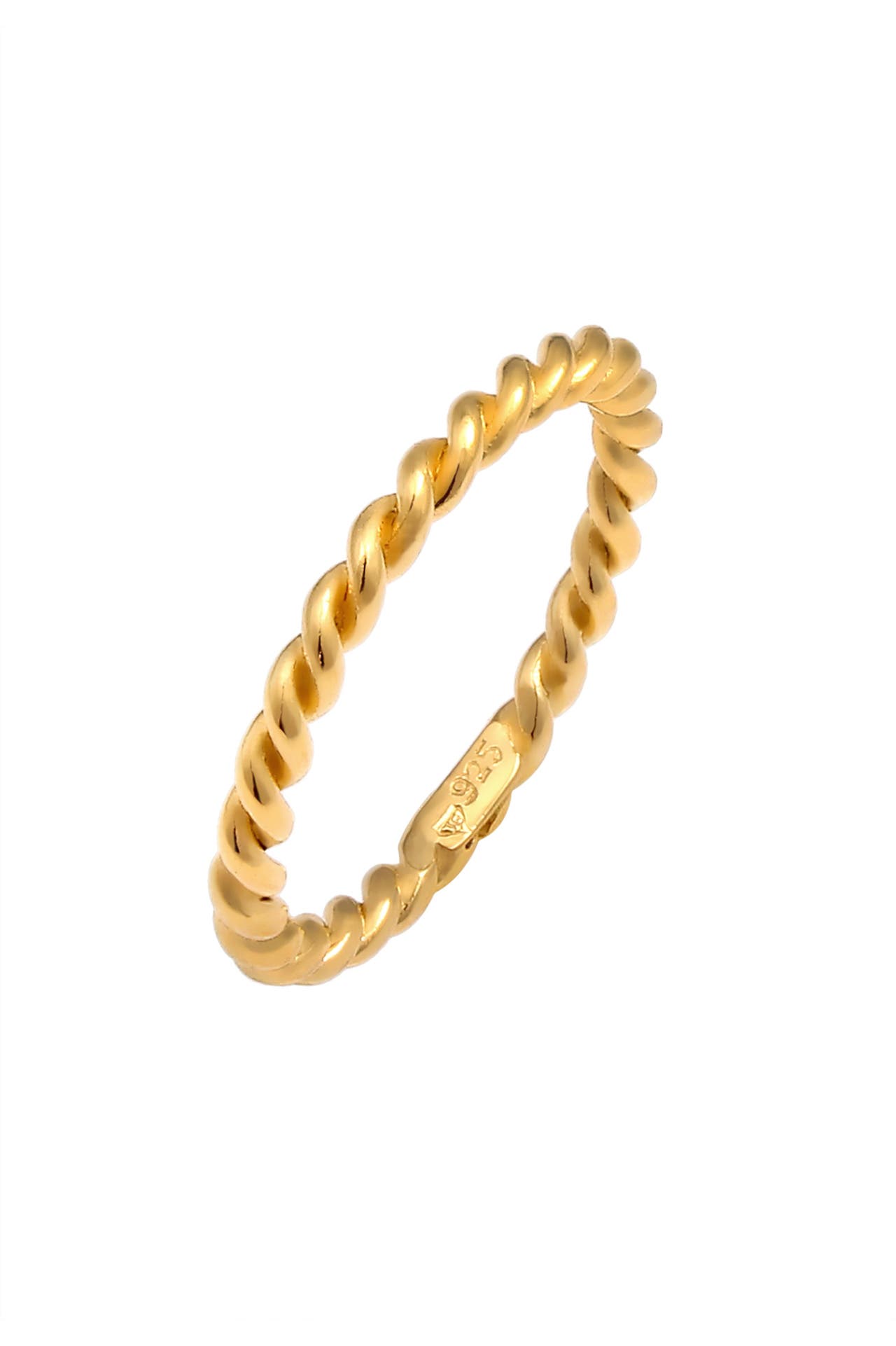NENALINA Ring Gedreht Kordel Spirale Basic Schlicht 925 Silber Gold, Bild 1