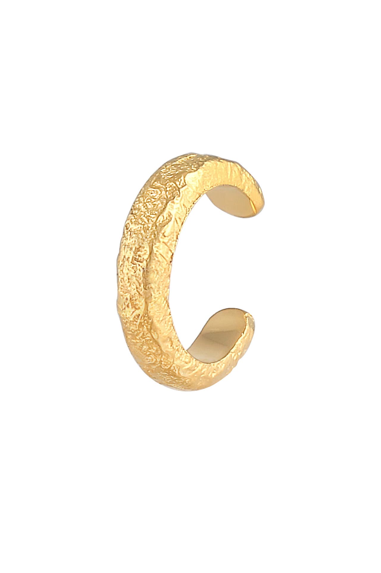 ELLI Ohrringe Single Earcuff Organic Ohrklemme 925 Silber Gold, Bild 1