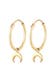 Ohrringe Creolen Halbmond Sichel 925 Sterling Silber vergoldet Gold