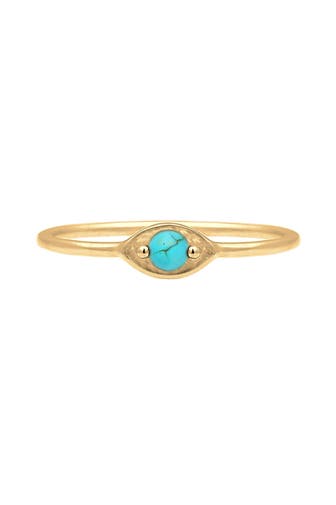 ELLI Ring Evil Eye Talisman Symbol mit Türkis 925 Silber Gold