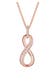 Kette Infinity Love Symbol Zirkonia 925 Silber Rosegold