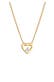 Kette Herz Diamant Weiß Brillantschliff (0.03 ct) 585 Gelbgold Gold