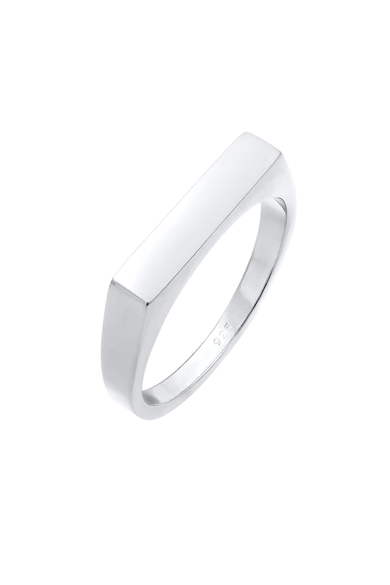 ELLI Ring Siegelring Rechteck Pinky Ring 925 Silber Silber, Bild 1