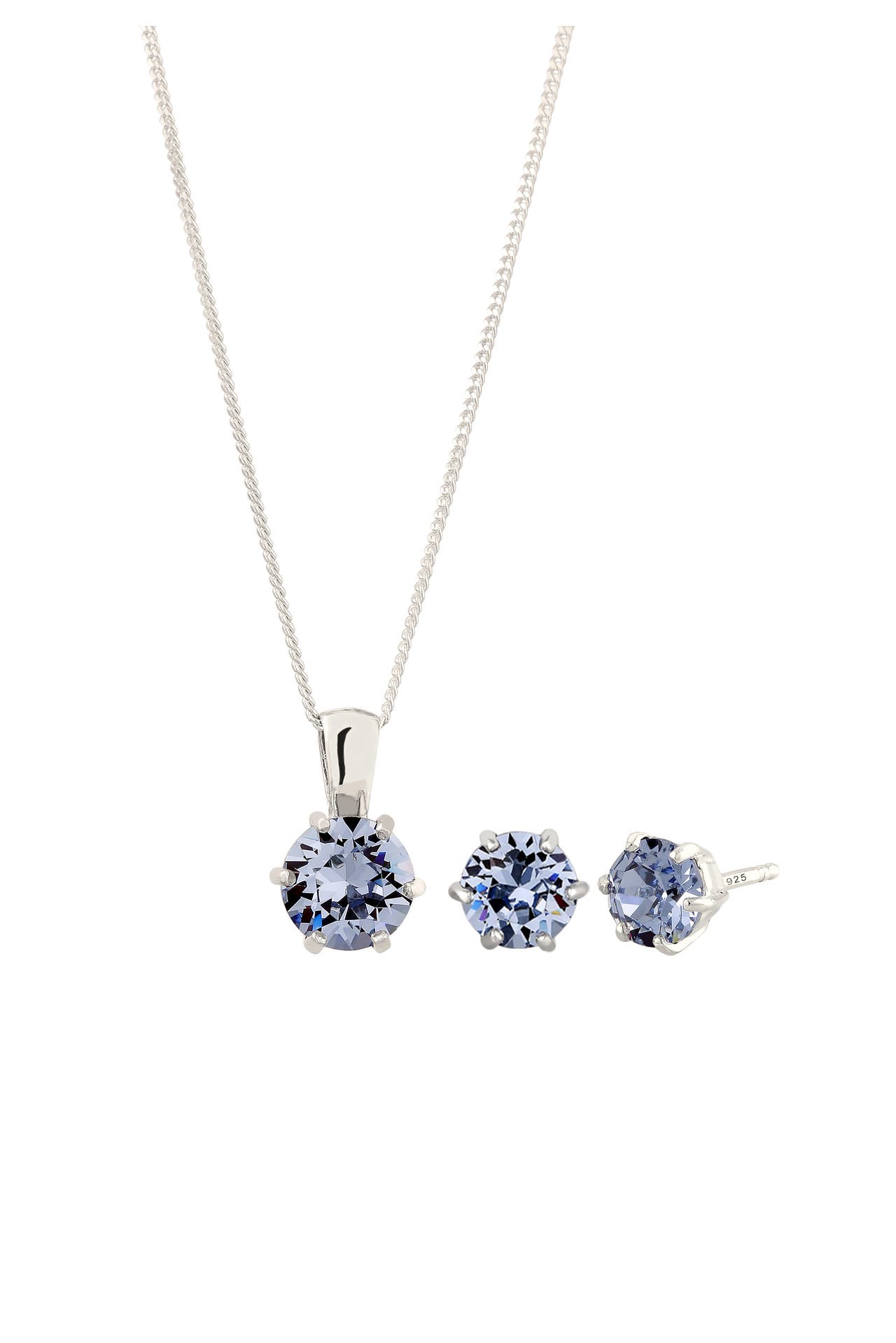 ELLI Schmuckset 925 Sterling Silber, mit Kristallen von Swarovski® Blau, Bild 1