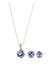 Schmuckset 925 Sterling Silber, mit Kristallen von Swarovski® Blau