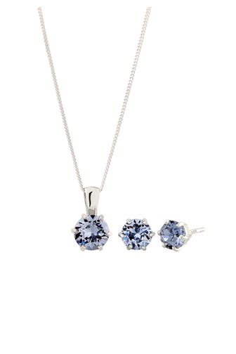 ELLI Schmuckset 925 Sterling Silber, mit Kristallen von Swarovski® Blau
