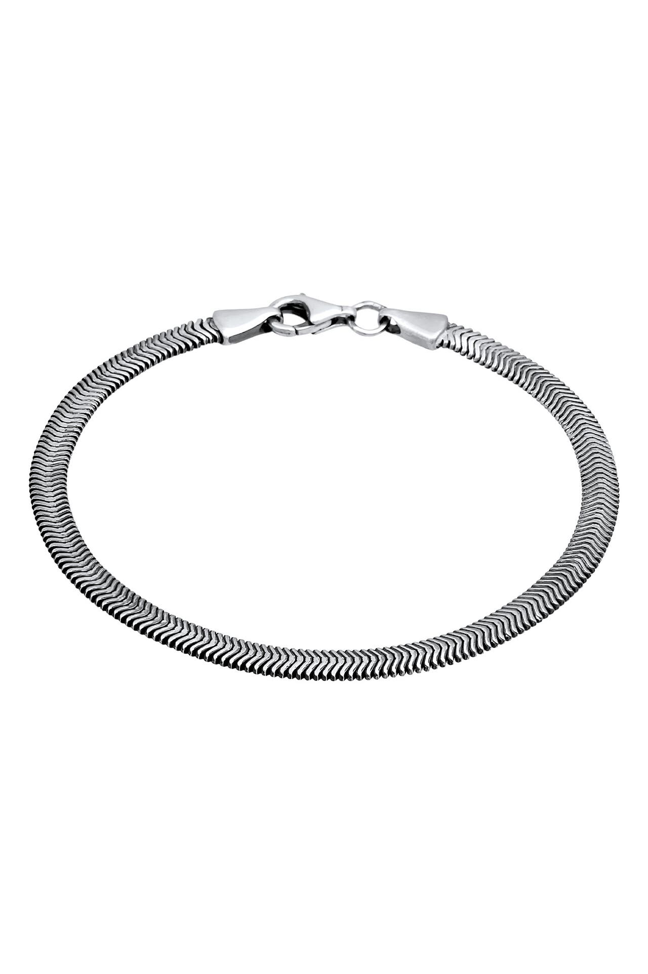 Armband online Outletcity » KUZZOI Fischgräte Flach Silber Elegant 925 günstig | kaufen Schlangenkette -