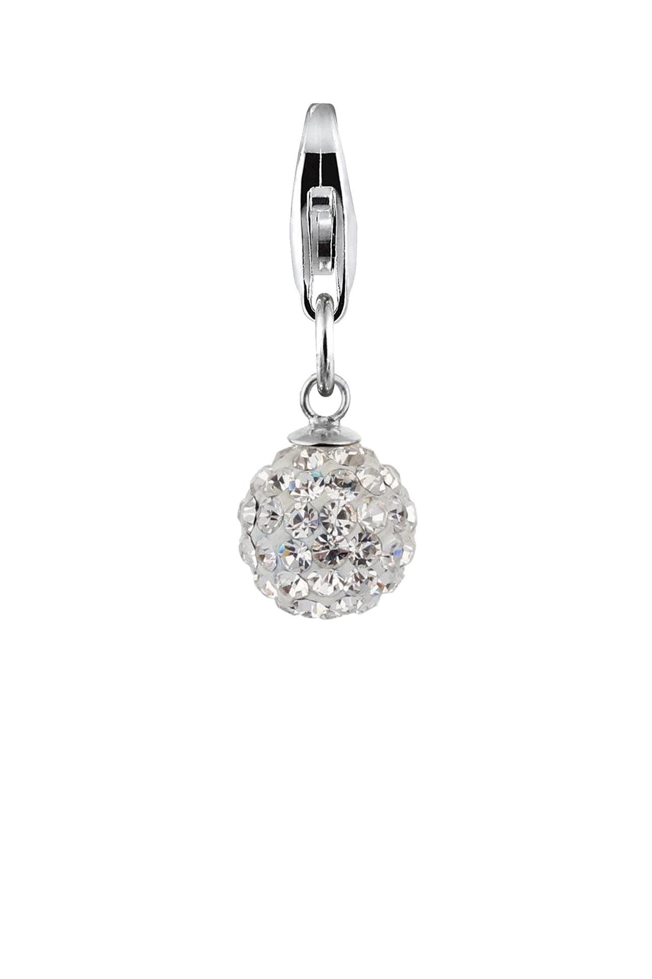 NENALINA Charm Anhänger Ball 925 Silber, mit Kristallen von Swarovski®, Bild 1