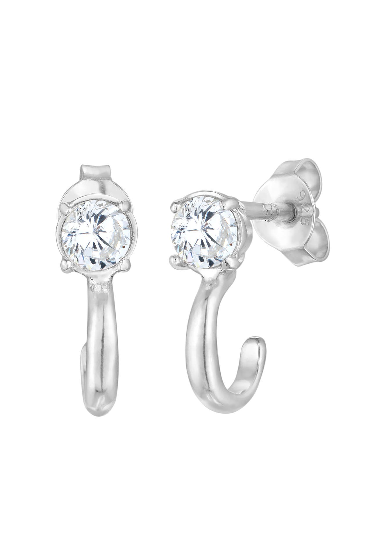 ELLI Ohrringe Creolen Zirkonia 925 Silber Silber, Bild 1
