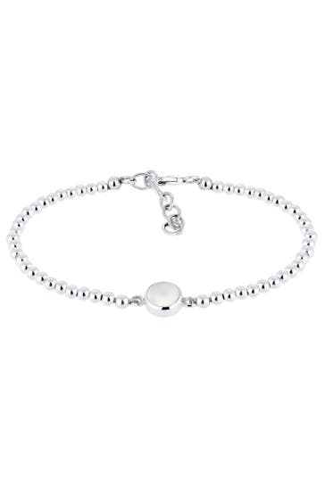 ELLI Armband Mondstein Kugel Rund 925 Sterling Silber Silber