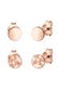 Ohrringe Set Geo Ohrstecker Gehämmert 925 Silber Rosegold