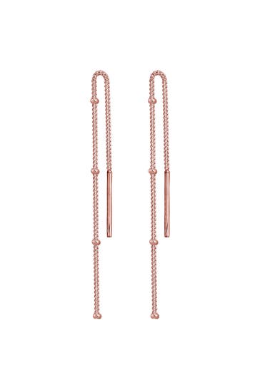 ELLI Ohrringe Hänger Durchzieher Kugel Minimal Basic 925 Silber Rosegold