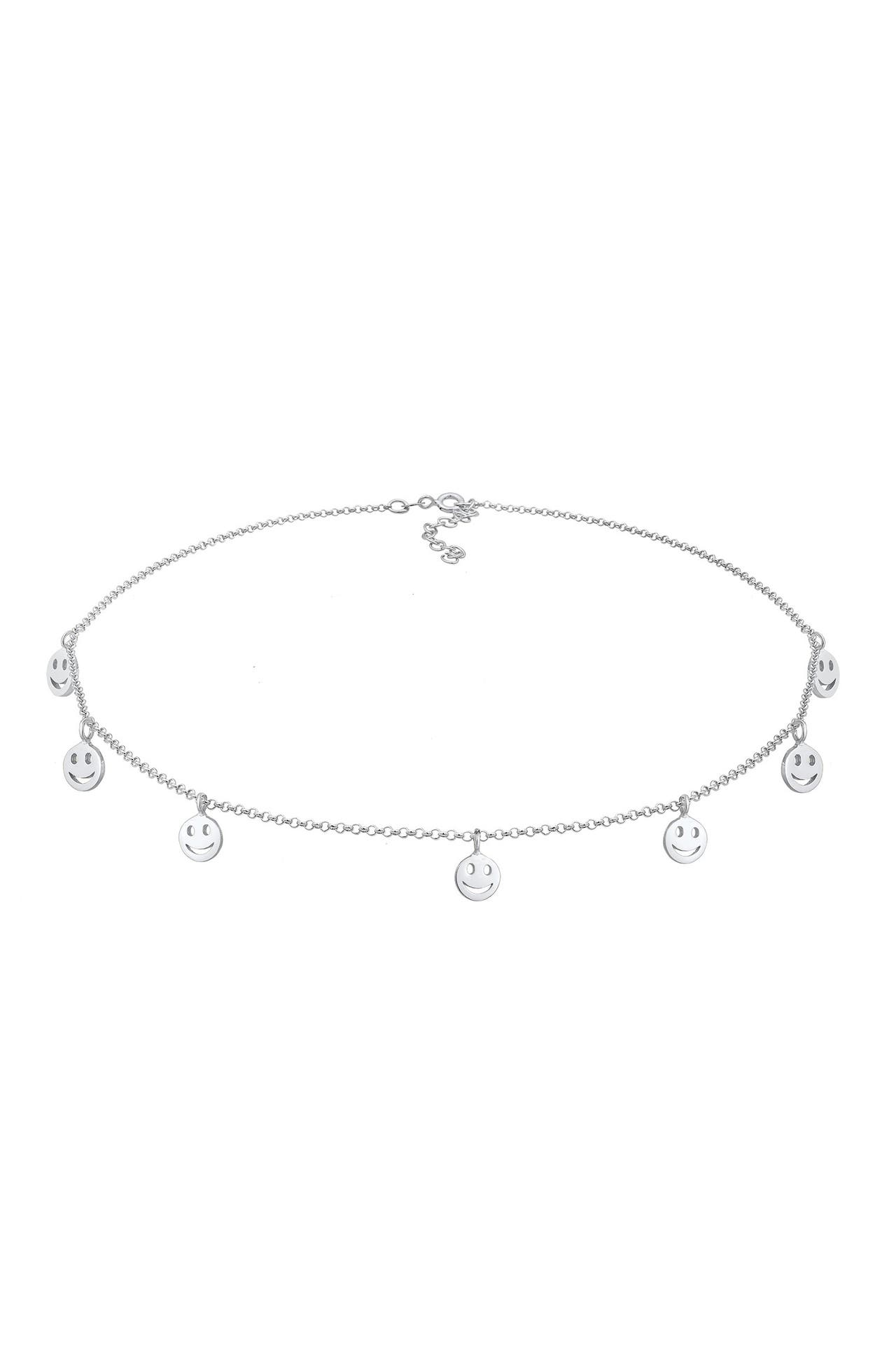 ELLI Kette Choker Kette Basic Smiling 925 Silber Silber, Bild 1