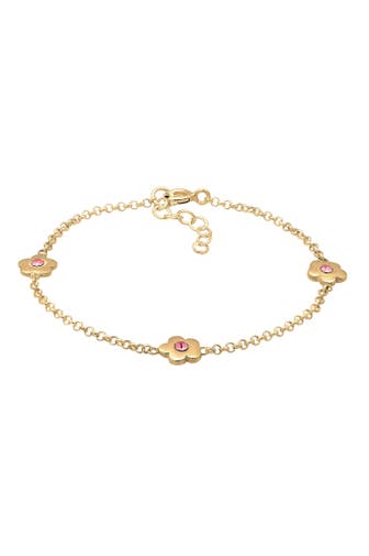 ELLI Armband Kinder Blume mit Kristallen von Swarovski® 925 Sterling Silber