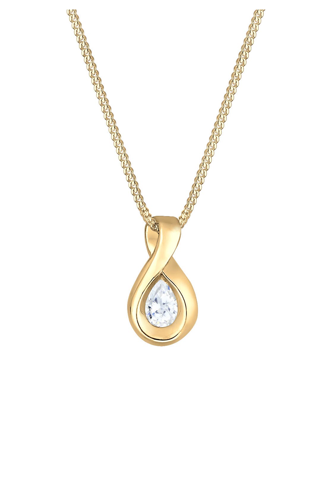 ELLI PREMIUM Kette Infinity Zirkonia Unendlichkeit 585 Gelbgold Gold, Bild 1