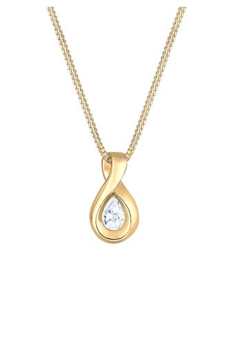 ELLI PREMIUM Kette Infinity Zirkonia Unendlichkeit 585 Gelbgold Gold